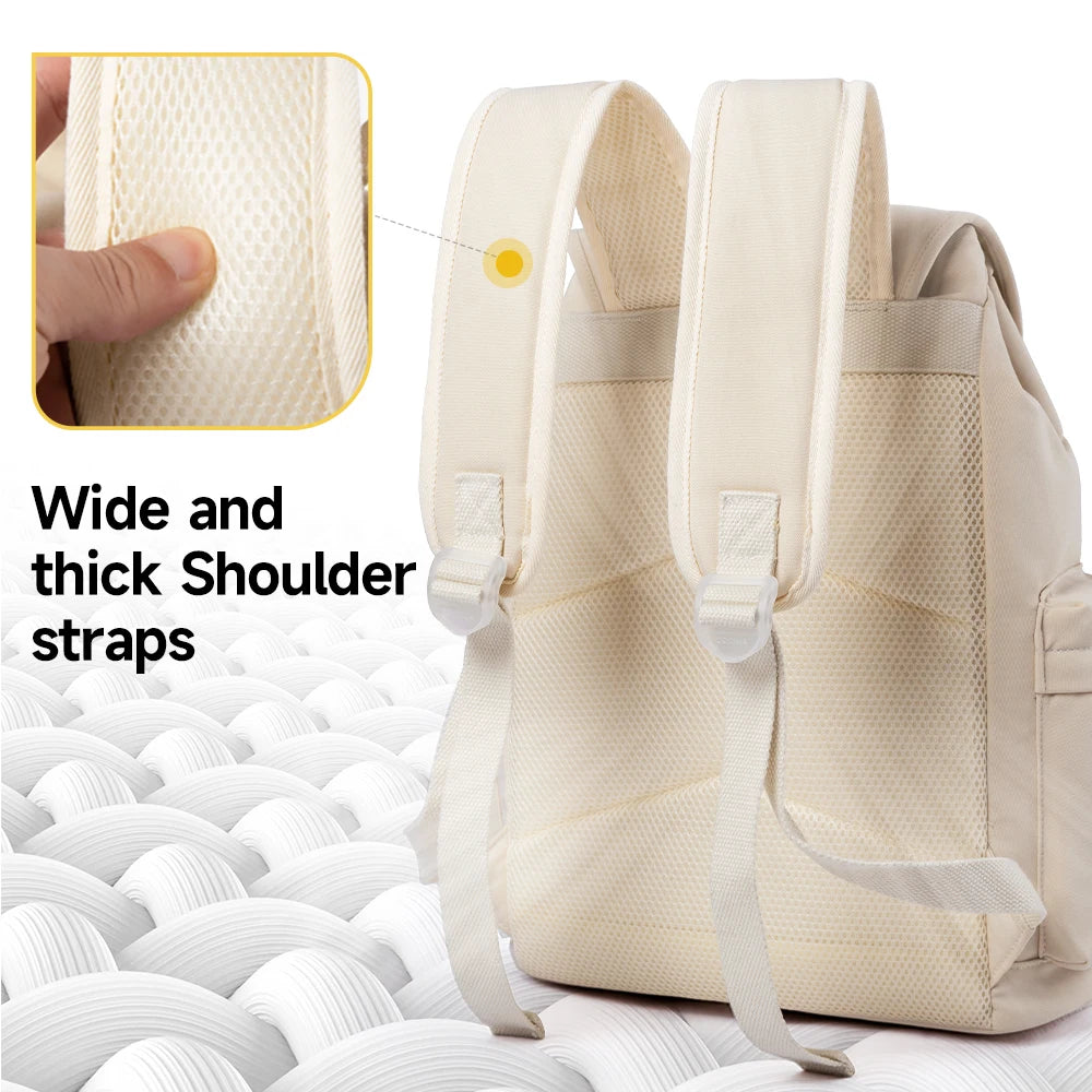 Canvas Backpack for Women, Durable 14 inch Laptop