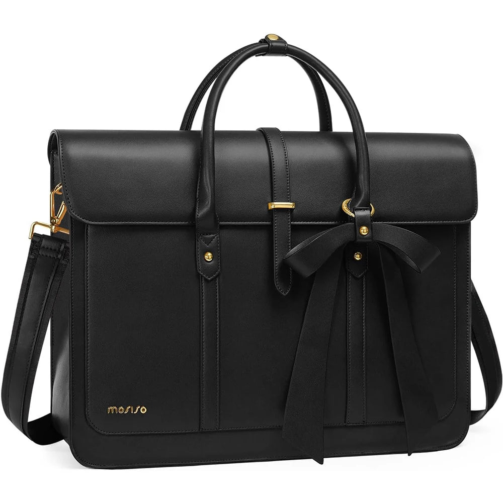 Women's 13 14 15 16 inch PU Leather Tote Bag Casual Shoulder Briefcase - Premium Bags from Craftklart Dropship - Just $42.71! Shop now at Craftklart.store