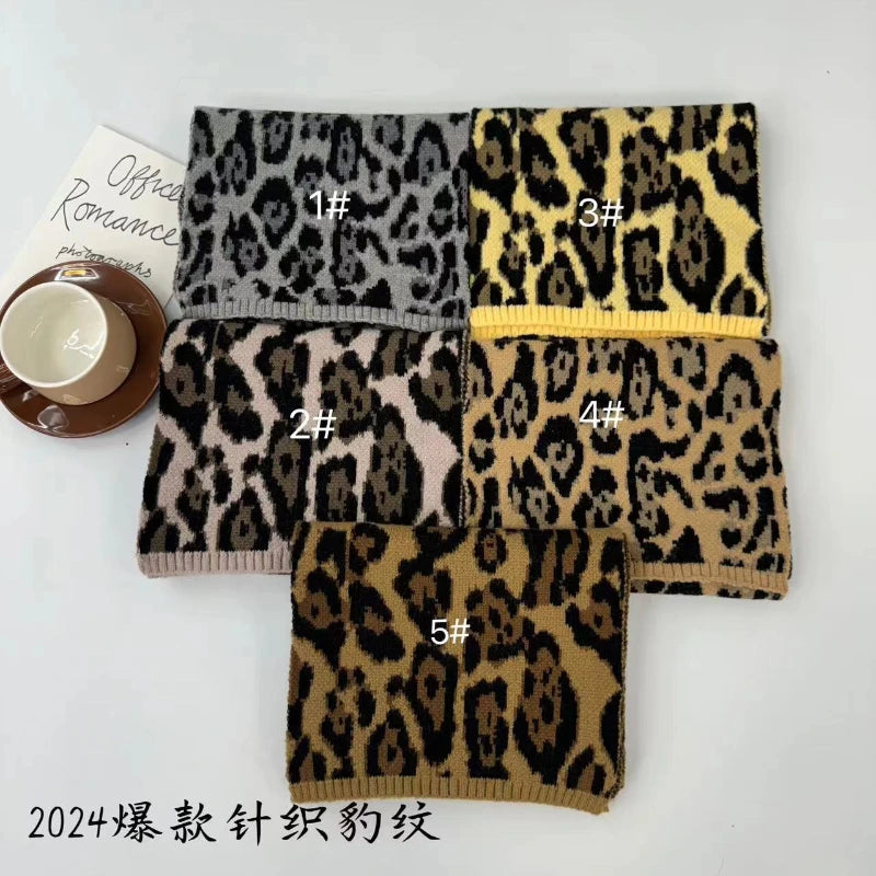 New Fashion Luxury Designer Winter Leopard Print Scarf Women Keep Warm Thickened  Imitation Cashmere Lady High Quality Wrap - Craftklart.store