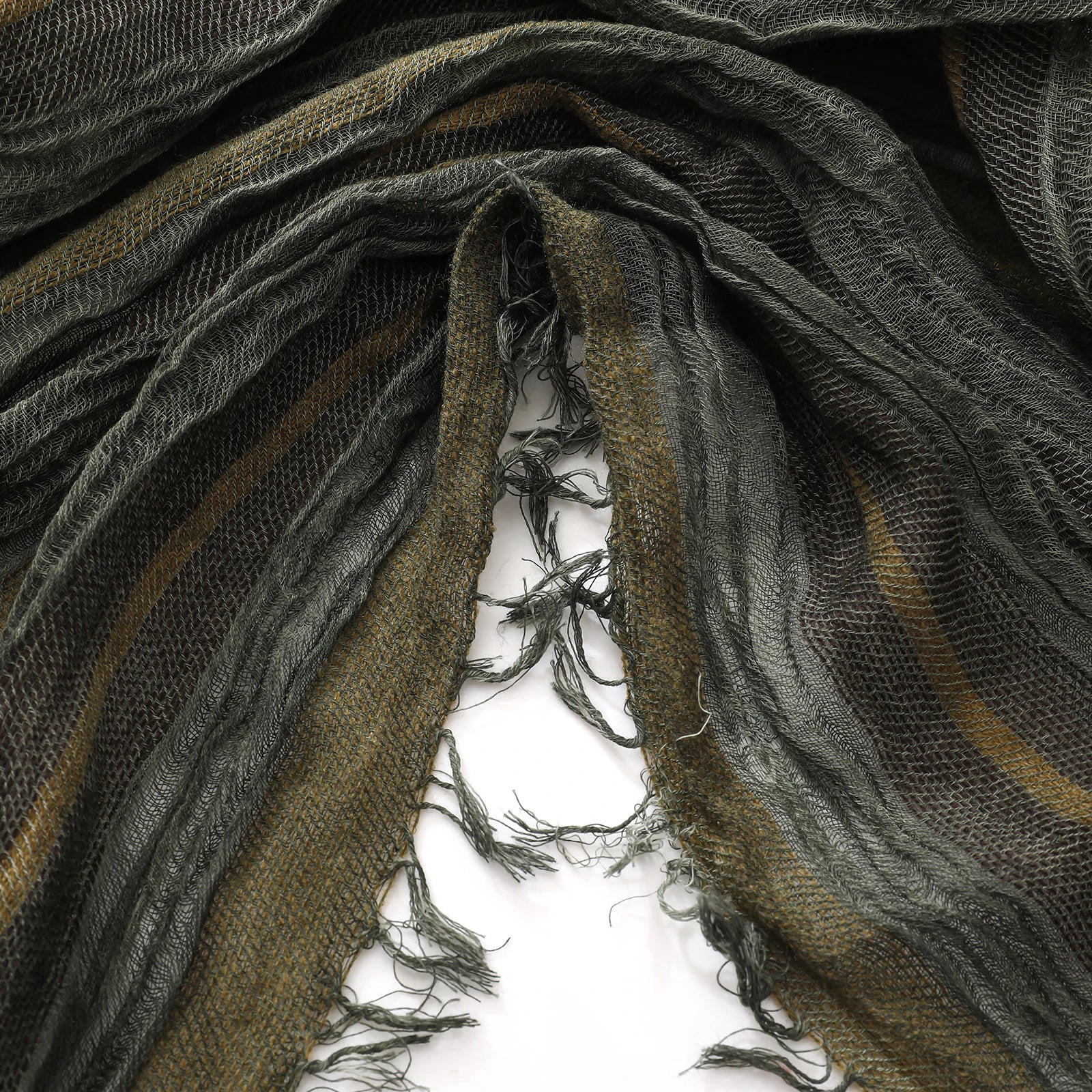 Men Urban Cotton Linen Striped Scarves - Craftklart.store
