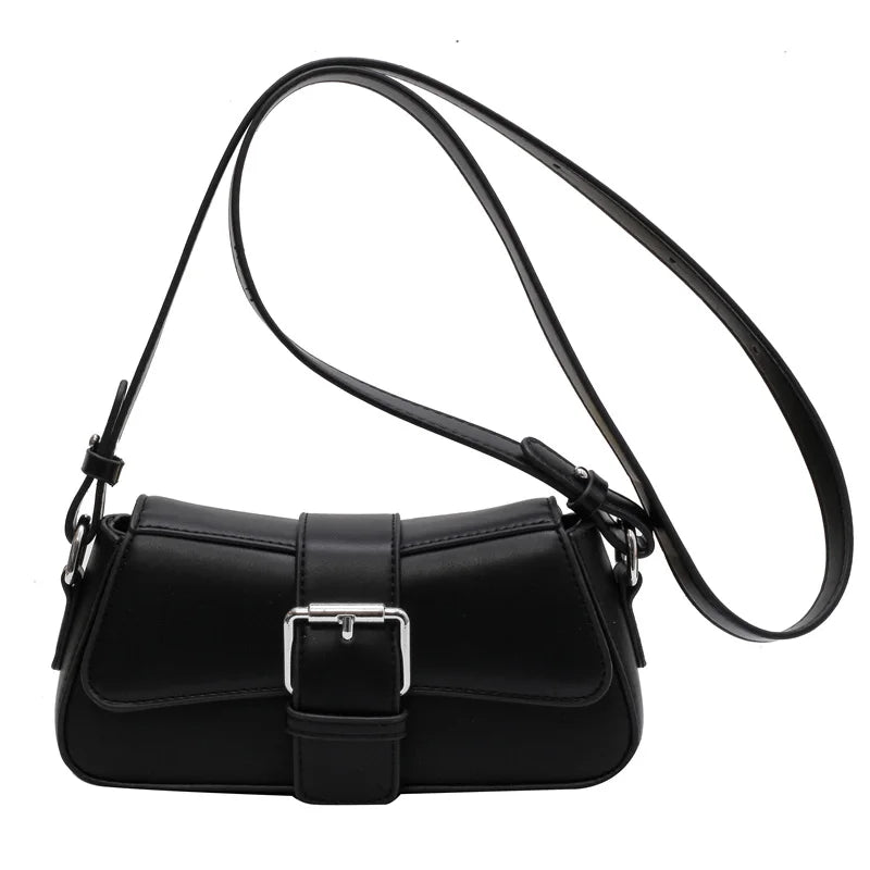 Solid color Leather Crossbody Bags For Women Luxury Brand Underarm Shoulder Bag Fashion Trend Women's Designer Handbag and Purse - Craftklart.store