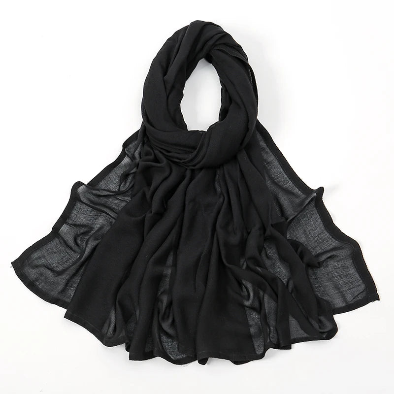 170*70cm Women Hijab Rayon Cotton Shawls