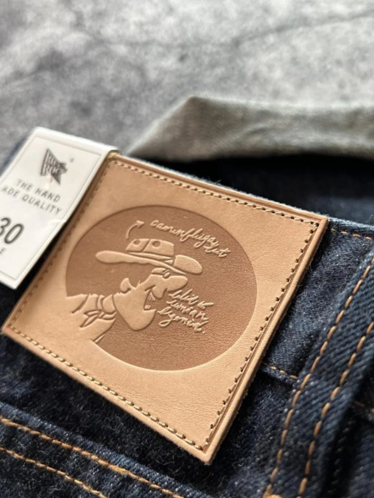 Urban Styled Red Selvedge Denim Pants for Men