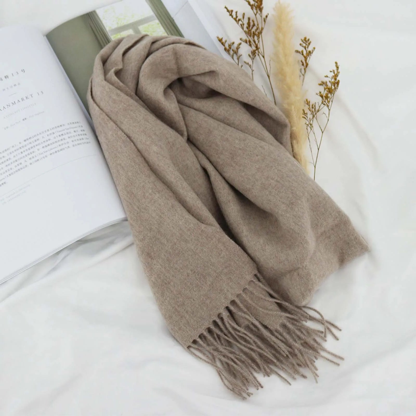 High Quality 100% Wool Scarf Autumn Winter Men - Craftklart.store