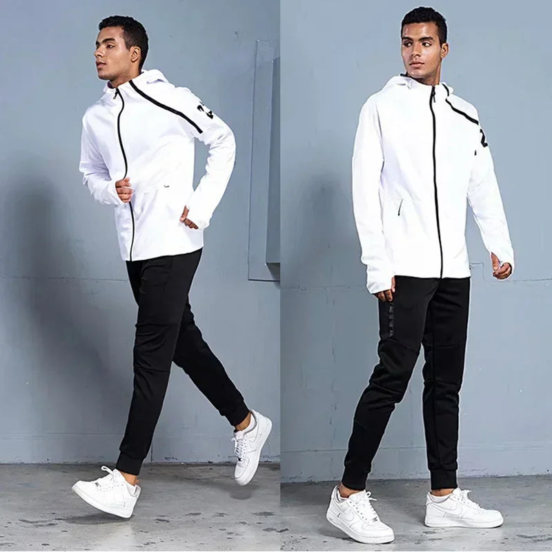 Men Urban Streetwear Road Runner Long Sleeve Tracksuit