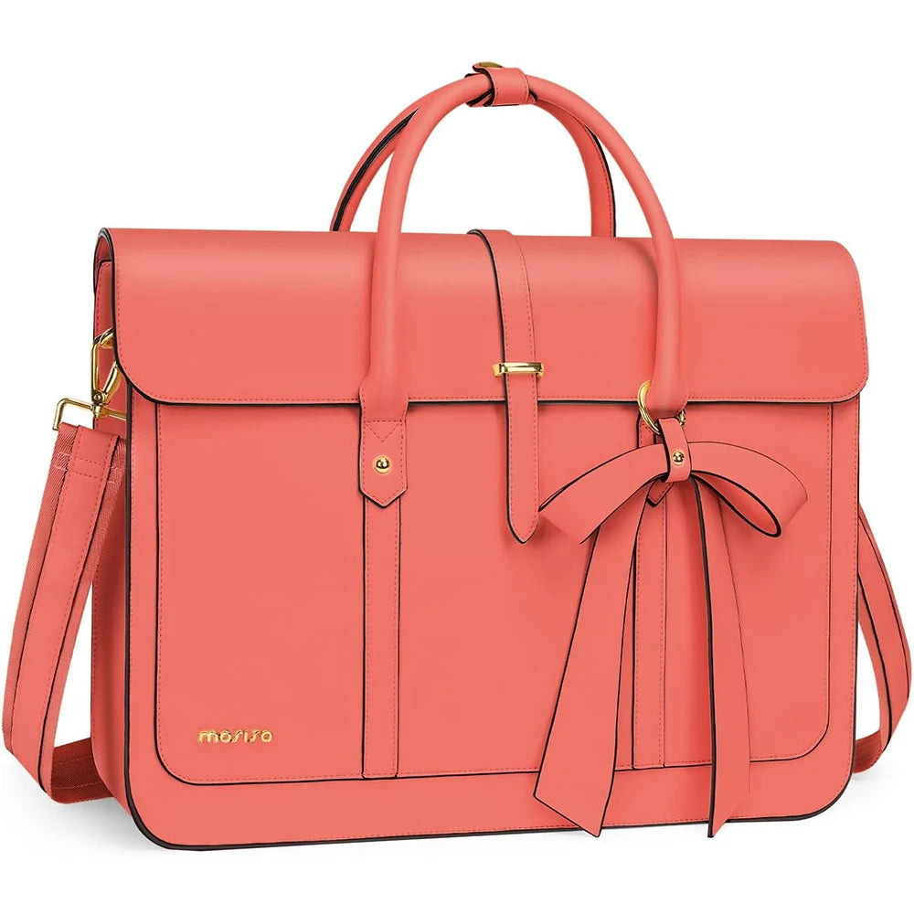 Women's 13 14 15 16 inch PU Leather Tote Bag Casual Shoulder Briefcase - Premium Bags from Craftklart Dropship - Just $42.71! Shop now at Craftklart.store