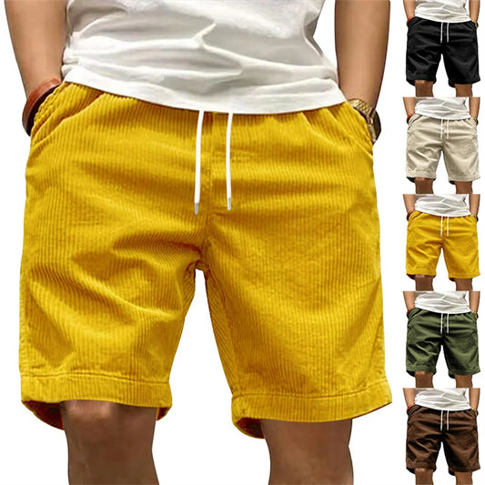 New 2025 Men Casual Corduroy Beach Shorts - Premium Shorts from Craftklart Dropship - Just $7.43! Shop now at Craftklart.store
