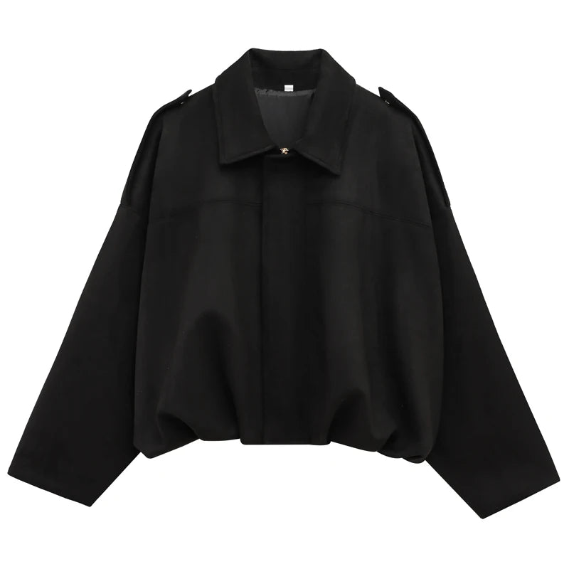 Women's Lapel Long Sleeve Zipper Suede Bomber Jacket