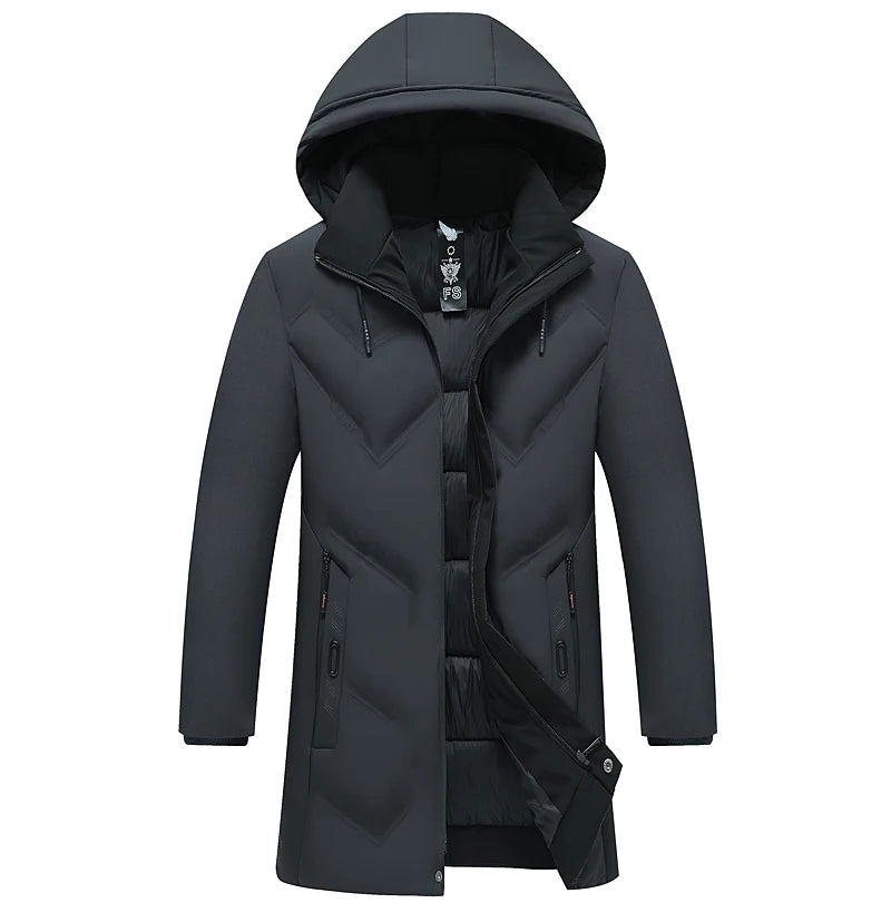 Men Urban Parka Jacket Thick Casual Long Windbreaker