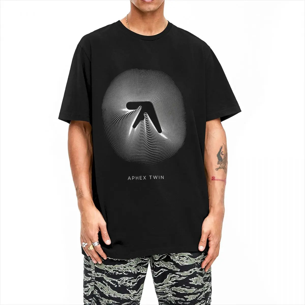 Aphex Twin 100% Cotton Crew Neck Tee Shirt Printing T-Shirt