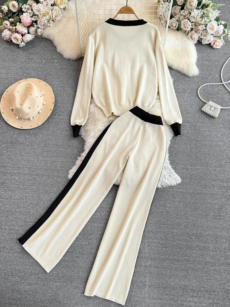 Women's Knitted Tracksuit Pants Set - Premium Set from Craftklart Dropship - Just $31.41! Shop now at Craftklart.store