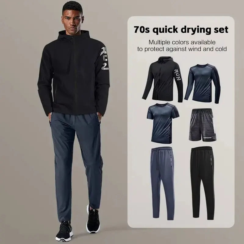 Men's Urban Activewear Quick-Dry Loose-Fit Set