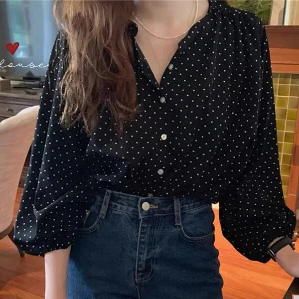 Boss Lady Oversize Office Buttons Blouse - Premium Shirt from Craftklart Dropship - Just $14.98! Shop now at Craftklart.store