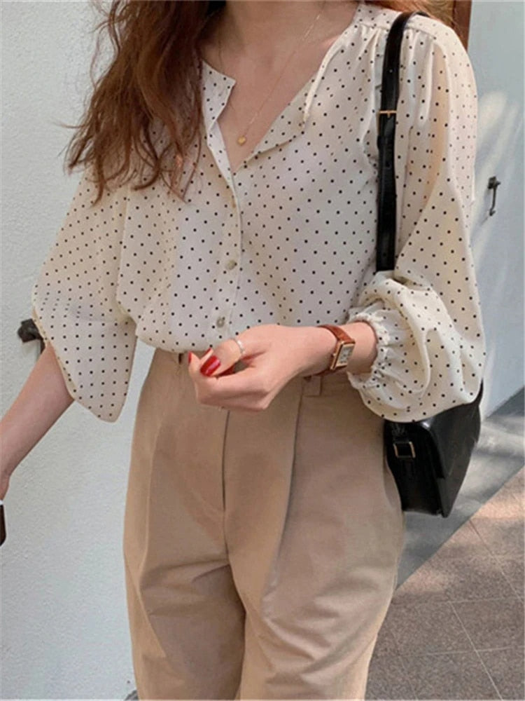 Boss Lady Oversize Office Buttons Blouse - Premium Shirt from Craftklart Dropship - Just $14.98! Shop now at Craftklart.store