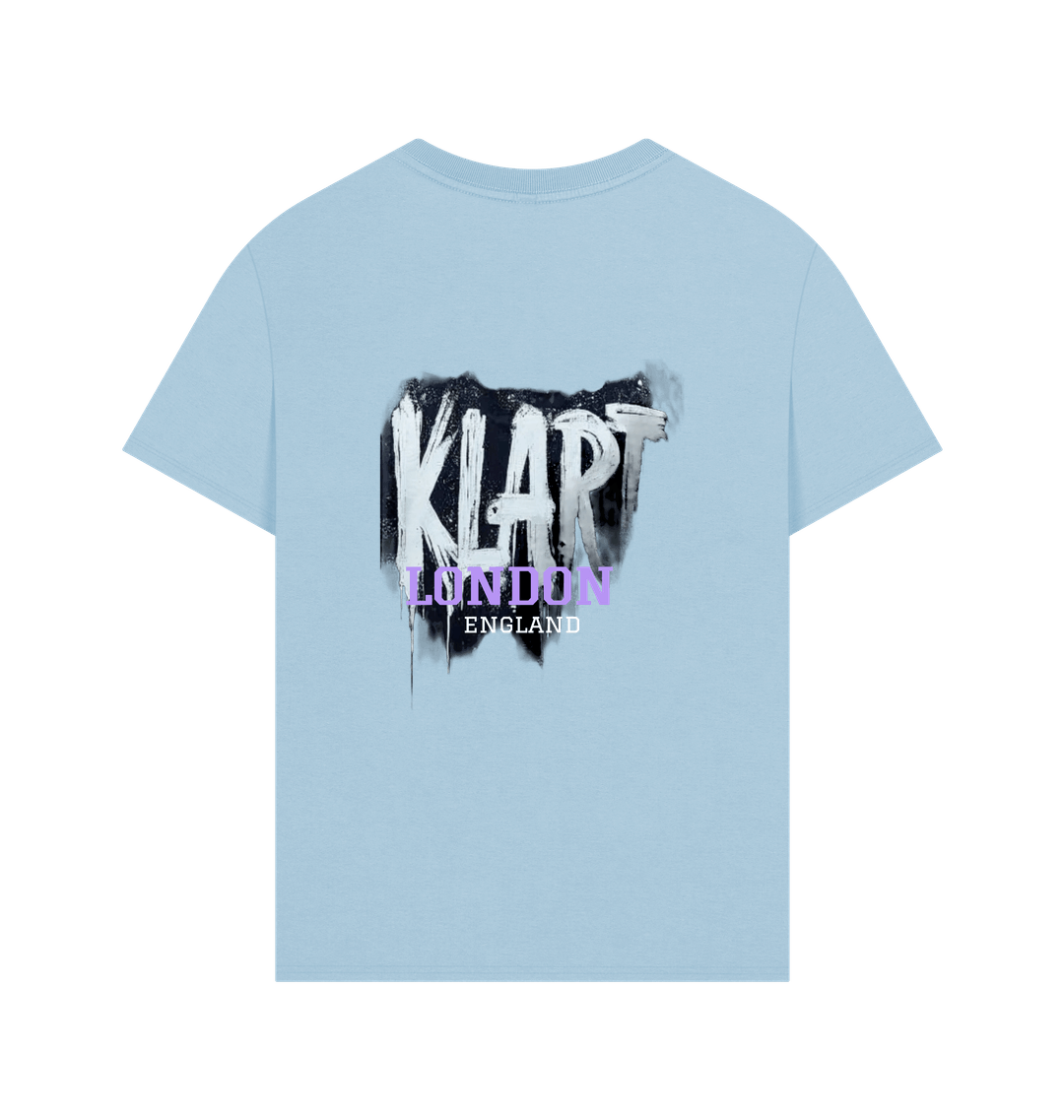 Milky Blue Printed T-shirt Back