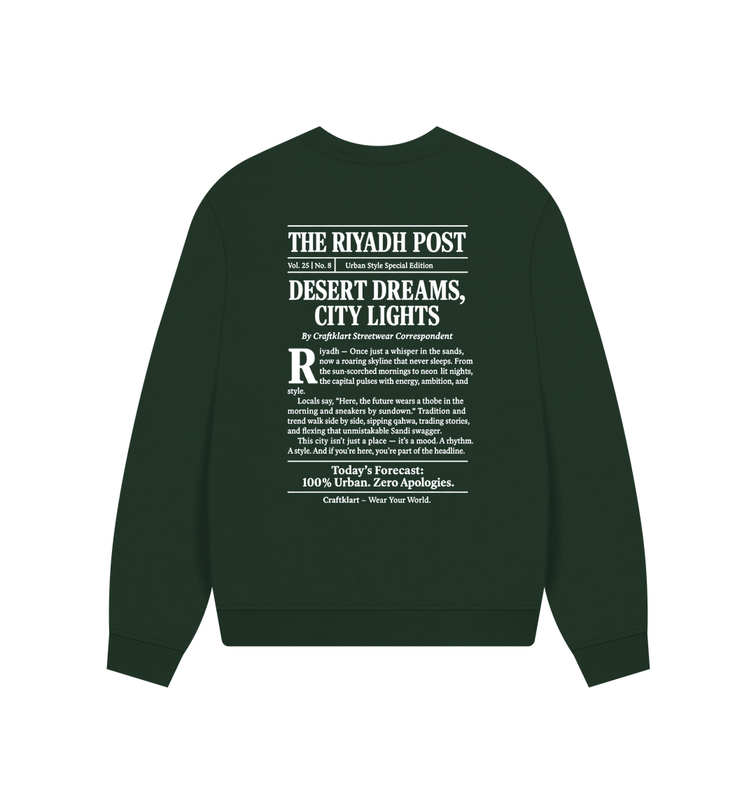 Evergreen Printed Sweater Back
