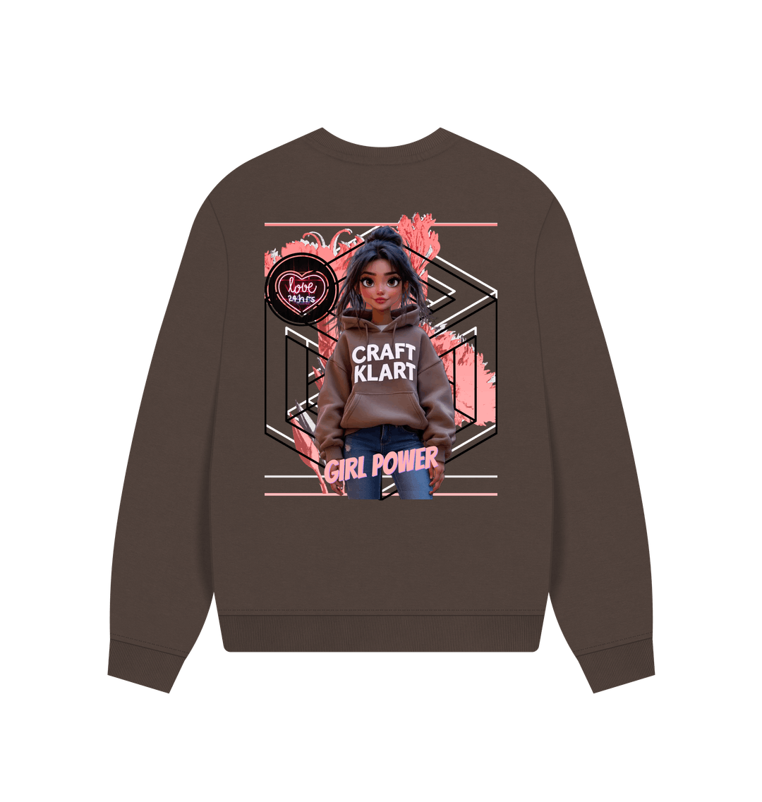 Chocolate Printed Sweater Back