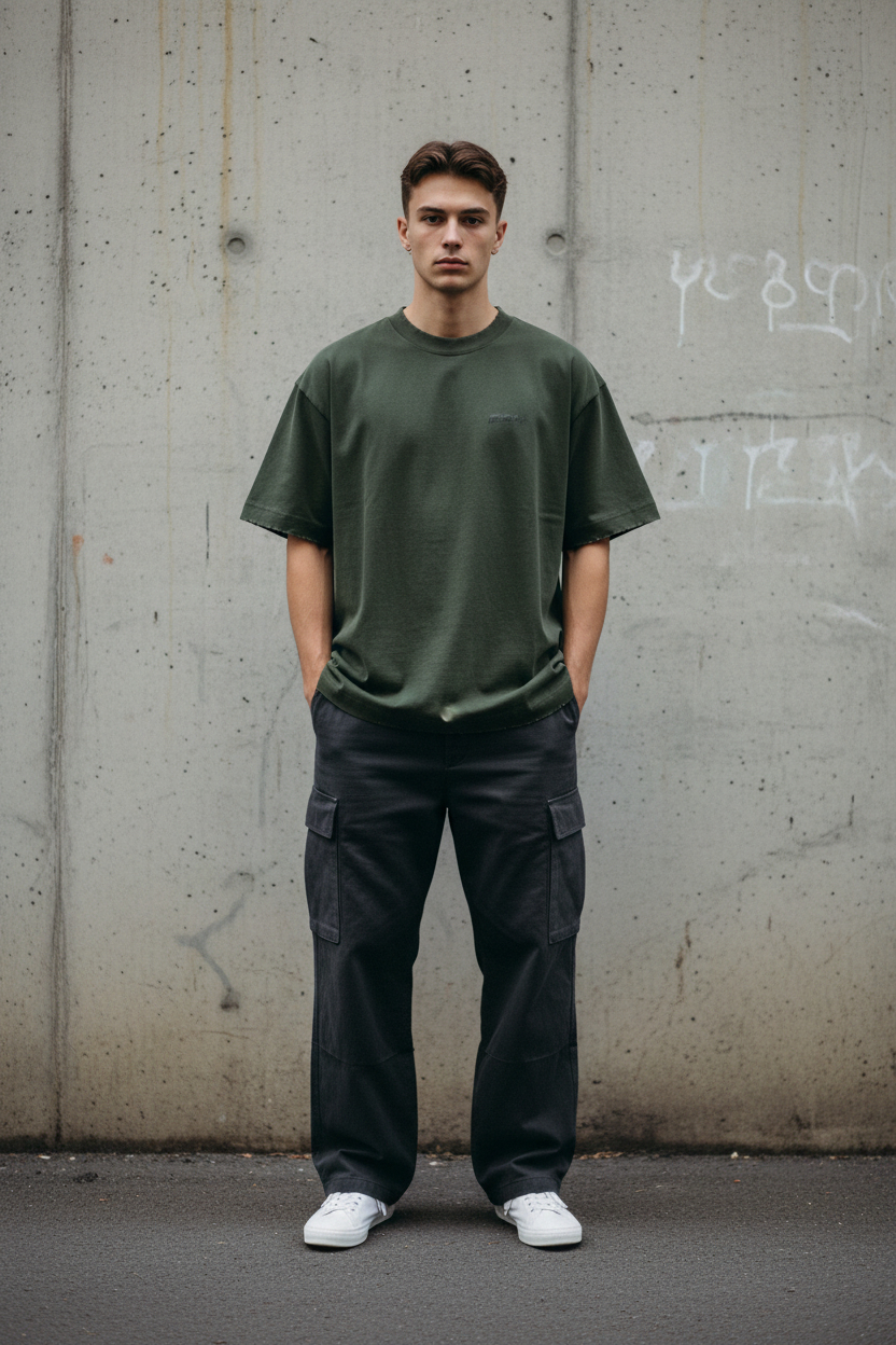 Heavyweight Vintage Washed Frayed T-Shirt