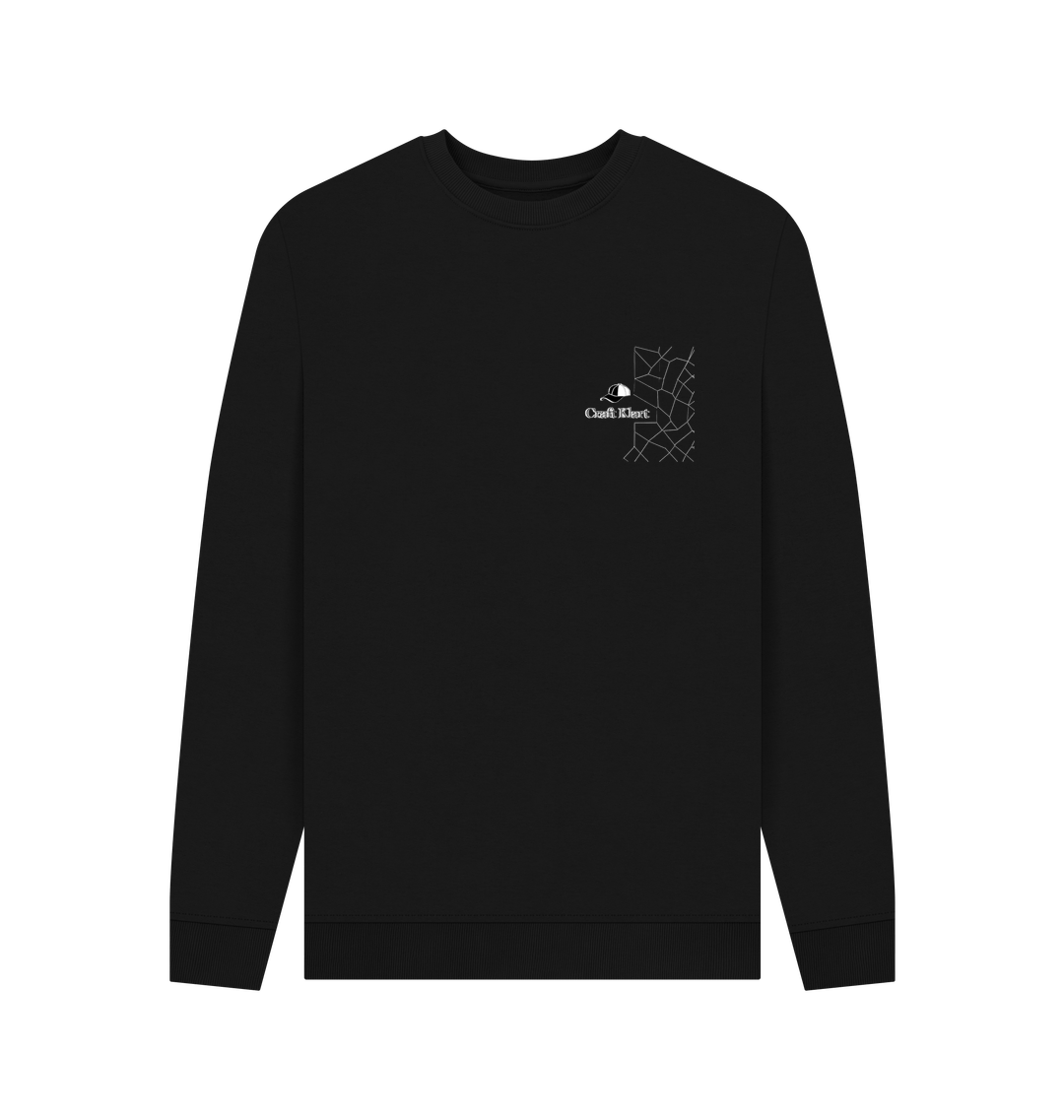Black Printed Sweater Front