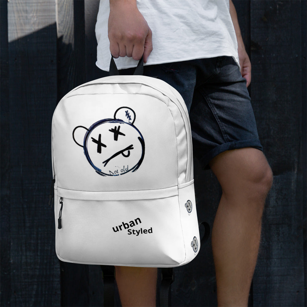 Streetwear Custom Print Backpack (White) - Premium Backpack from Craftklart.store - Just $35! Shop now at Craftklart.store