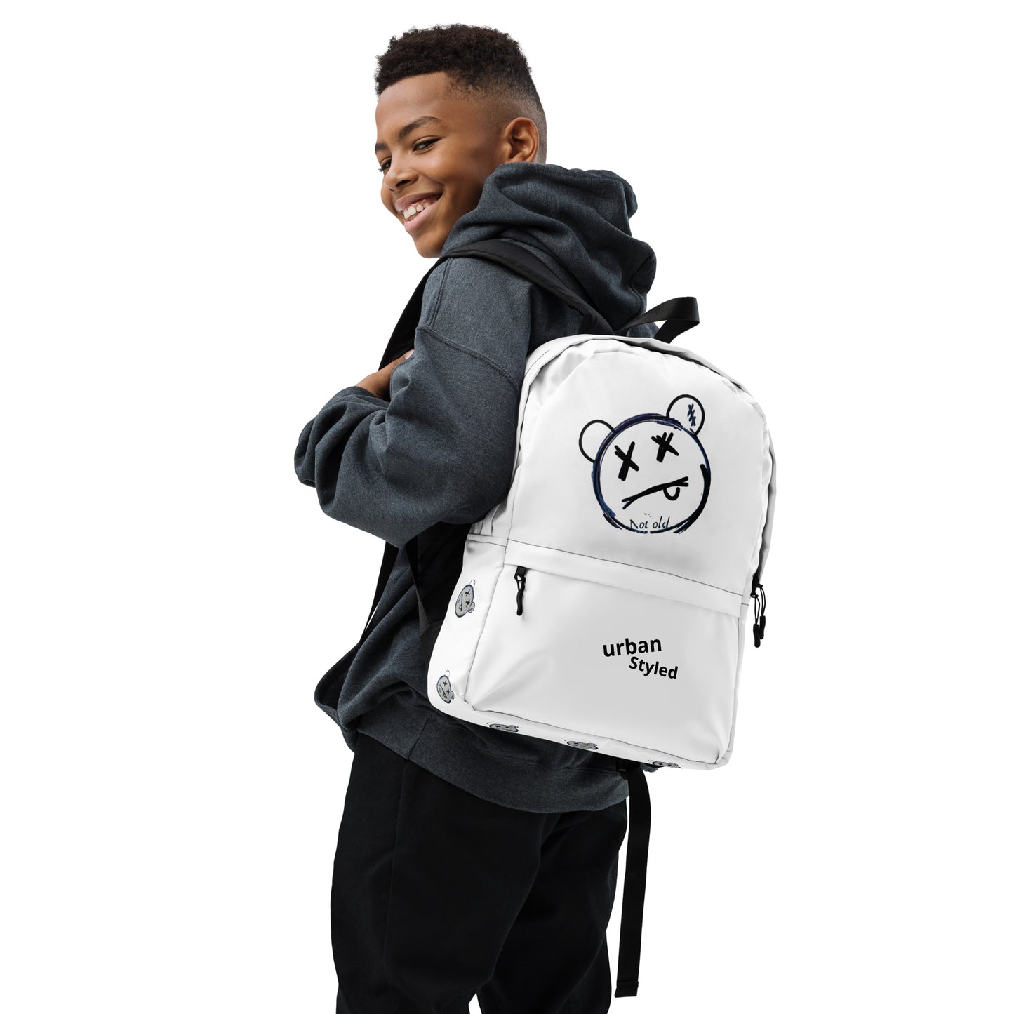 Streetwear Custom Print Backpack (White) - Premium Backpack from Craftklart.store - Just $35! Shop now at Craftklart.store