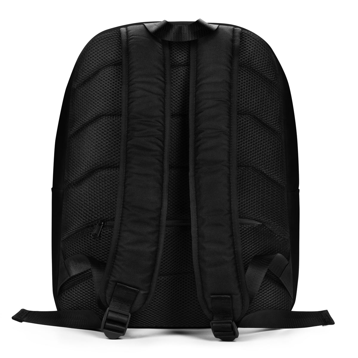 White Craftklart minimalist urban backpack by Printify, water-resistant everyday bag with all-over print design and multiple compartments.