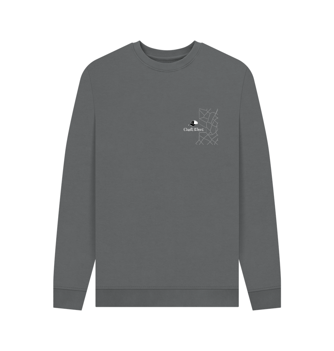 Slate Grey Printed Sweater Front