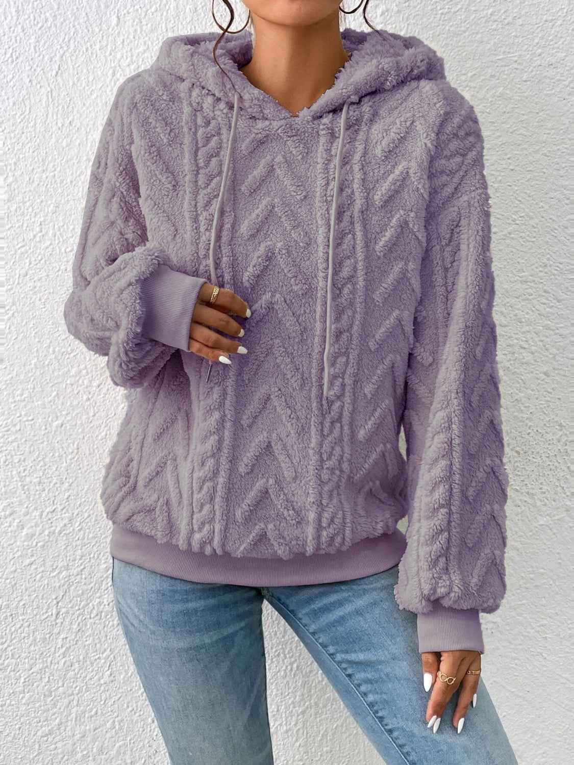 Drawstring Long Sleeve Hoodie - Premium Hoodies from Trendsi - Just $28.74! Shop now at Craftklart.store