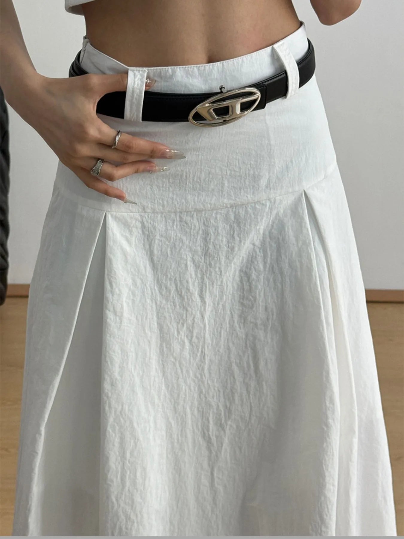 High Waist A-Line Maxi Skirt - Premium Skirt from Trendsi - Just $40.80! Shop now at Craftklart.store