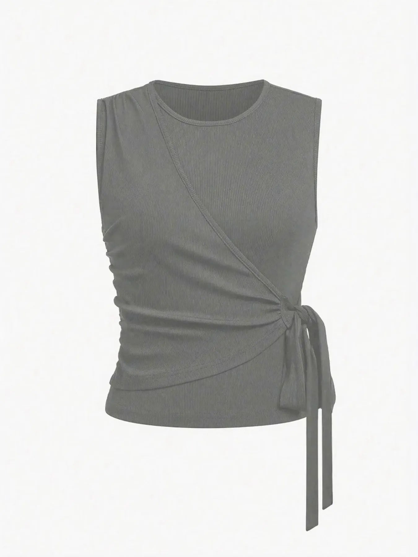 Round Neck Sleeveless Top and Pants Set - Premium Set from Trendsi - Just $34.94! Shop now at Craftklart.store