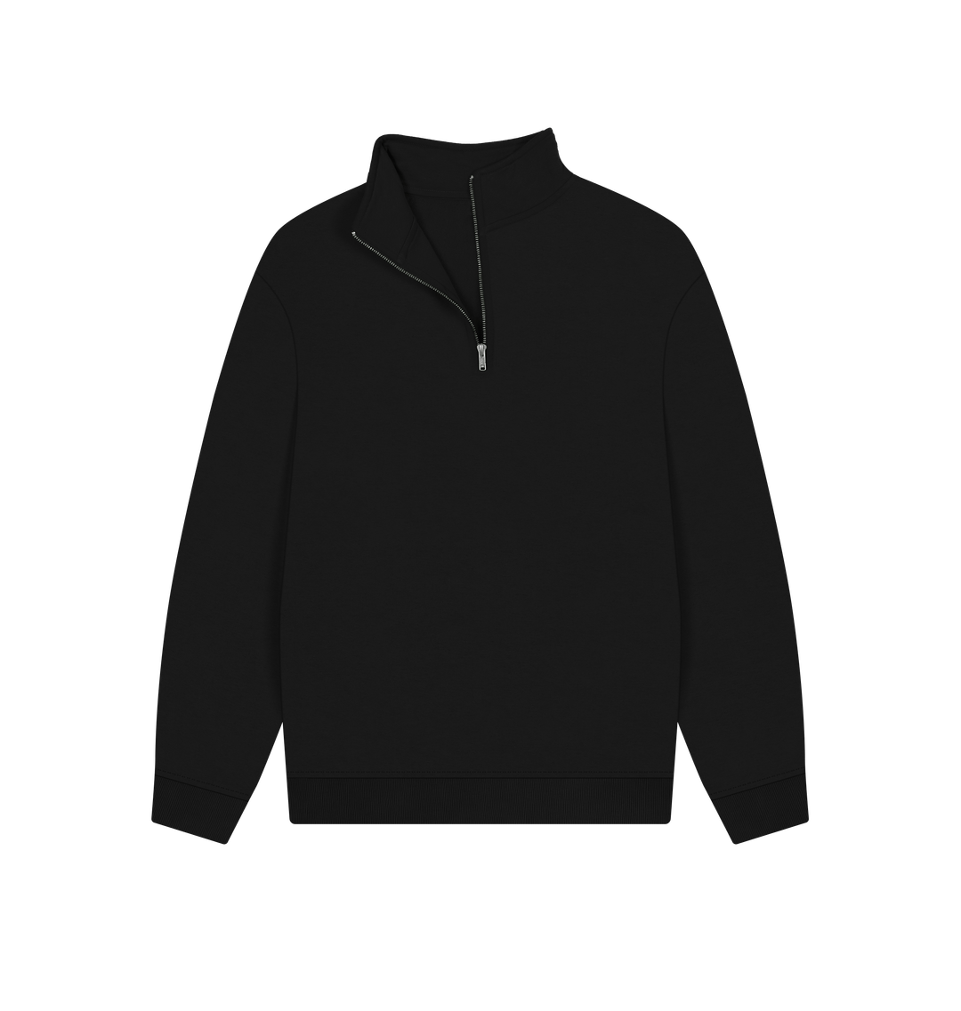 Black Printed Sweater Front