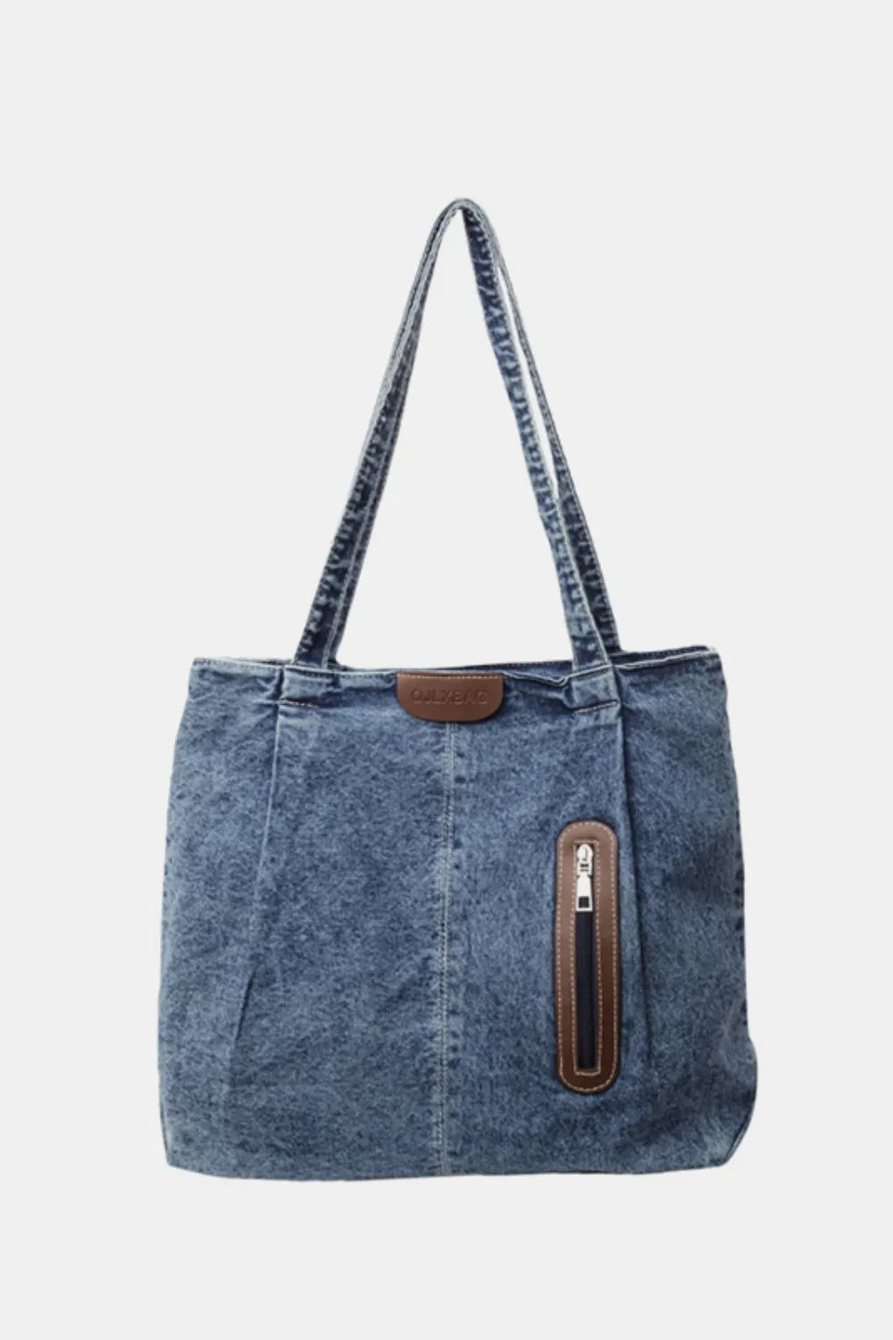 Medium Denim Tote Bag - Premium  from Trendsi - Just $20.47! Shop now at Craftklart.store