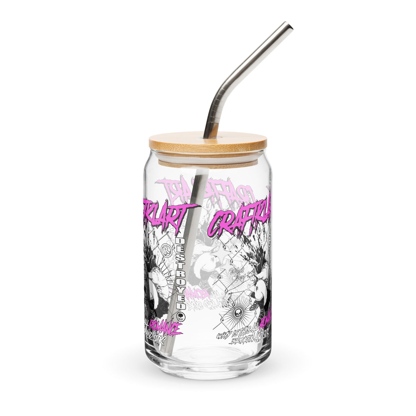 Crafklart Romance Can-shaped Glass - Premium Tumbler from Craftklart.store - Just $16! Shop now at Craftklart.store
