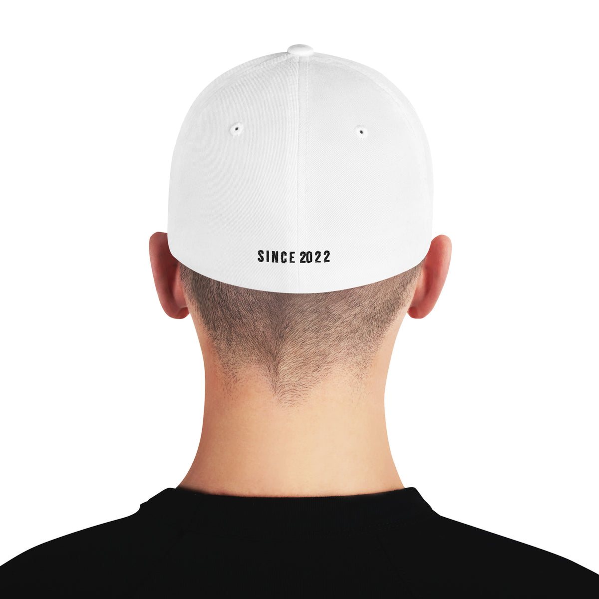 White Urban Form UNSEEN Tones structured twill cap with closed-back design, stylish accessories by ODMPOD.