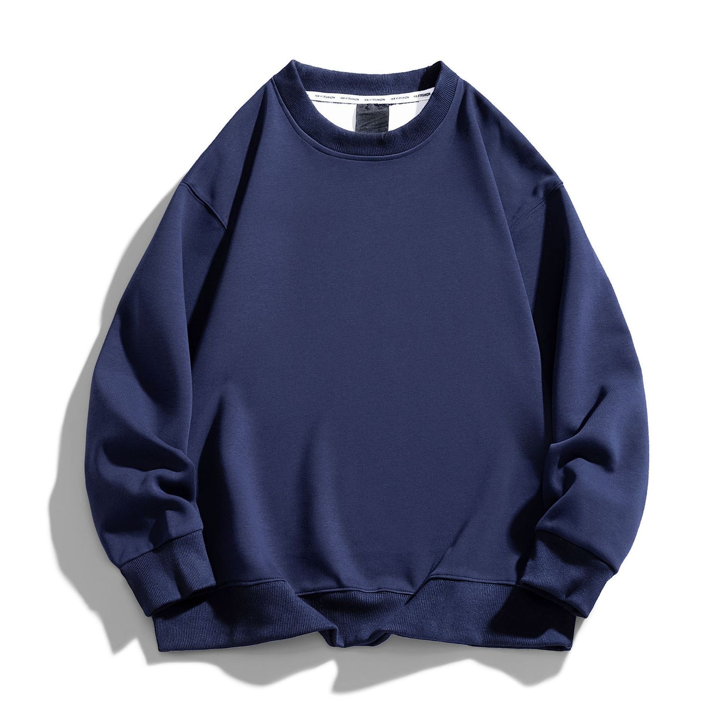 Solid Color Plus Size Round Neck Sweater Casual Pants Suit - Craftklart.store