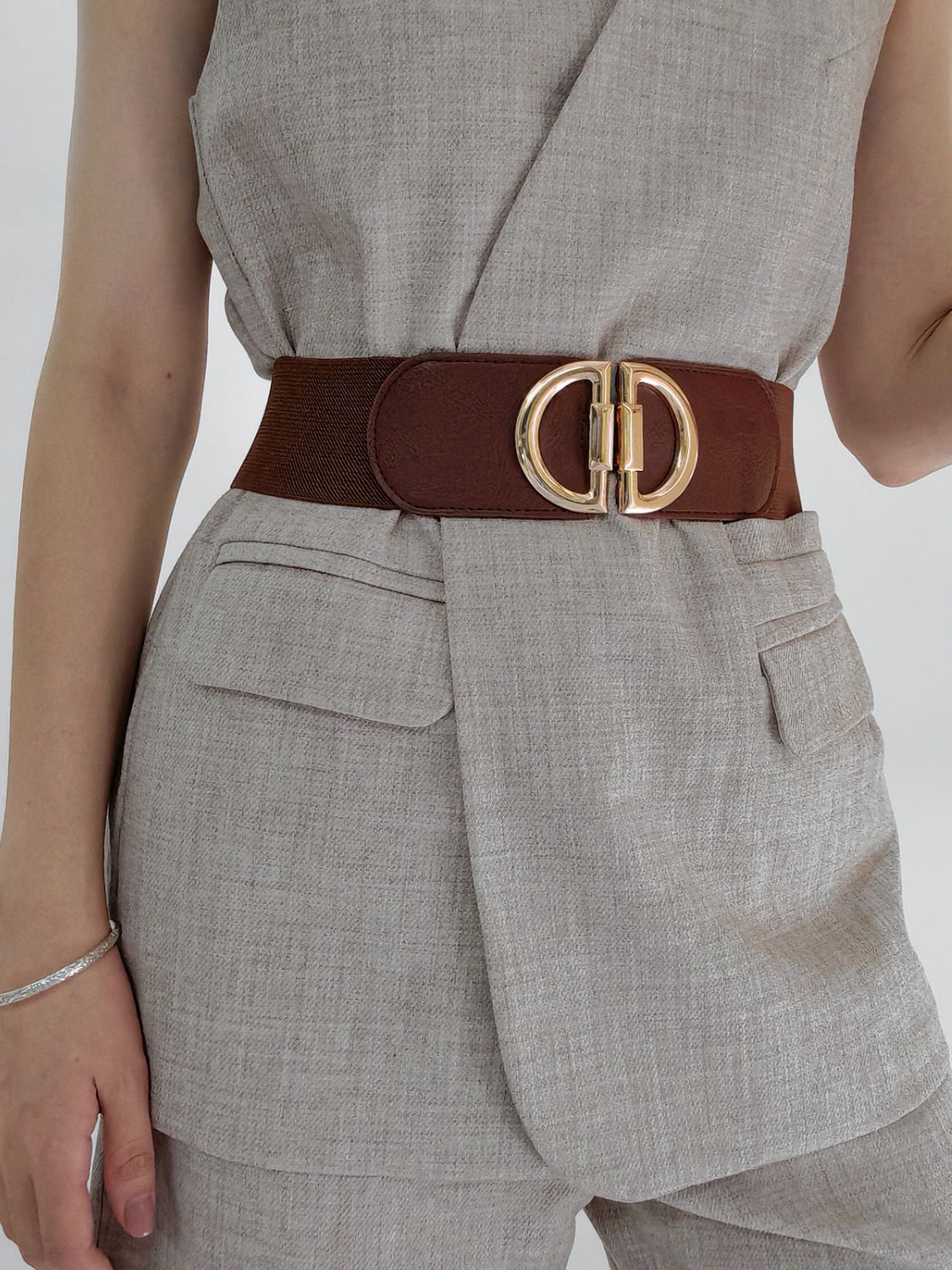 D Buckle Elastic Belt - Premium Belt from Trendsi - Just $8.79! Shop now at Craftklart.store