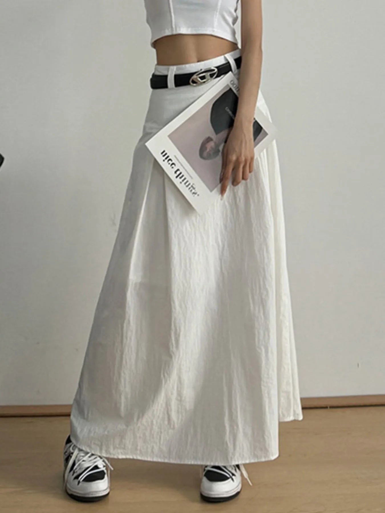 High Waist A-Line Maxi Skirt - Premium Skirt from Trendsi - Just $40.80! Shop now at Craftklart.store