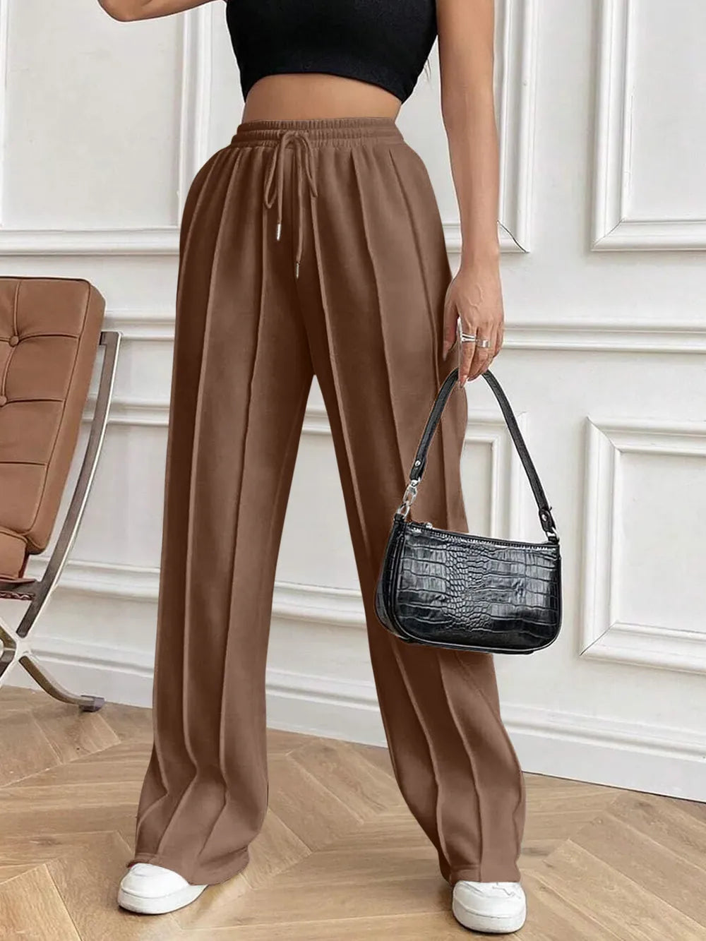 Drawstring Elastic Waist Pants with Pockets - Premium Pants from Trendsi - Just $26.74! Shop now at Craftklart.store