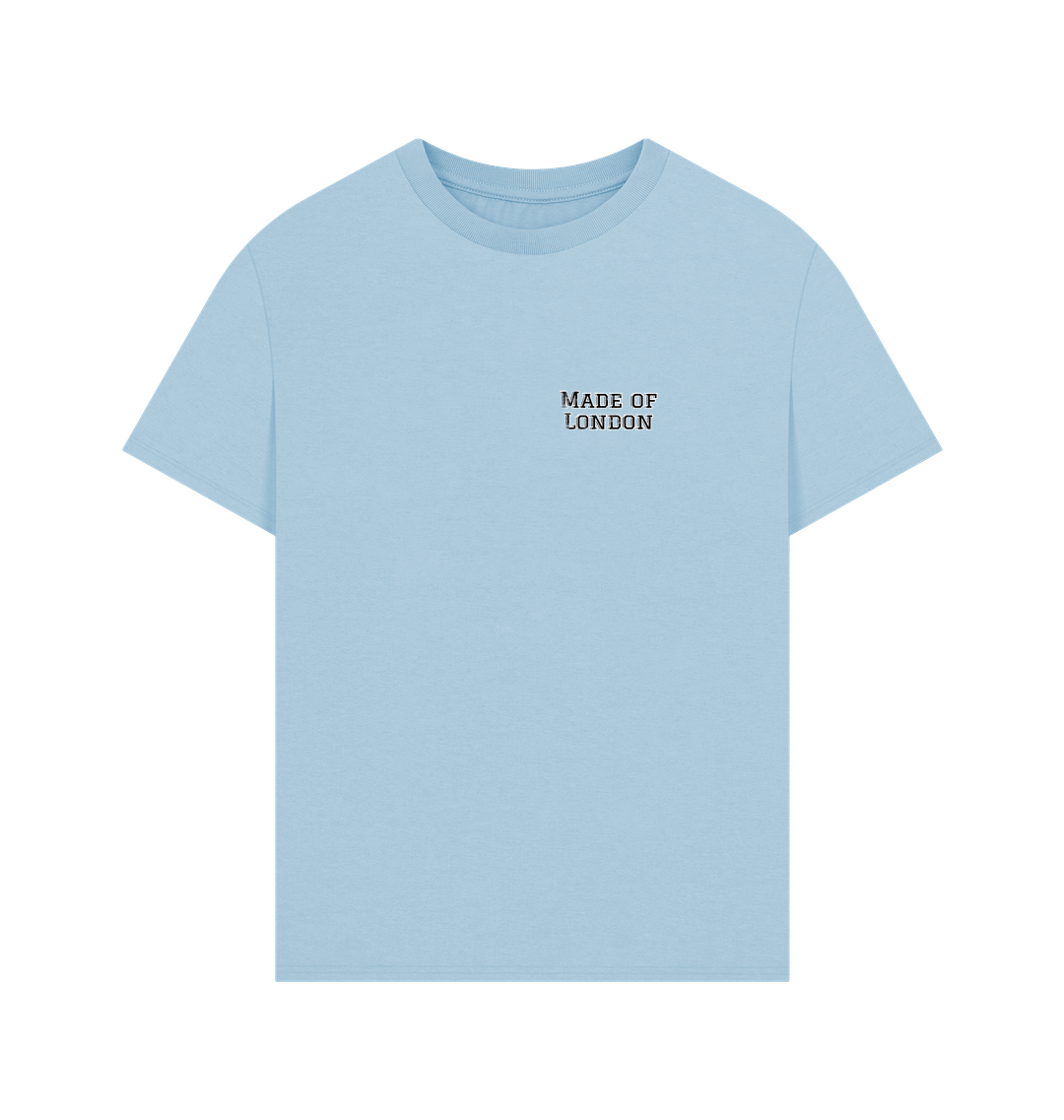 Milky Blue Printed T-shirt Front
