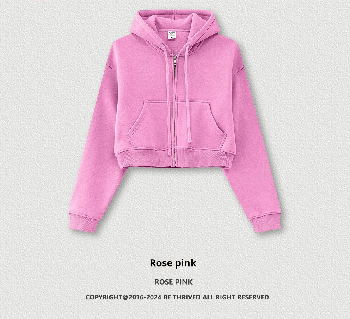 Retro Solid Color Hooded Sweater Zipper Jacket Loose Short - Craftklart.store