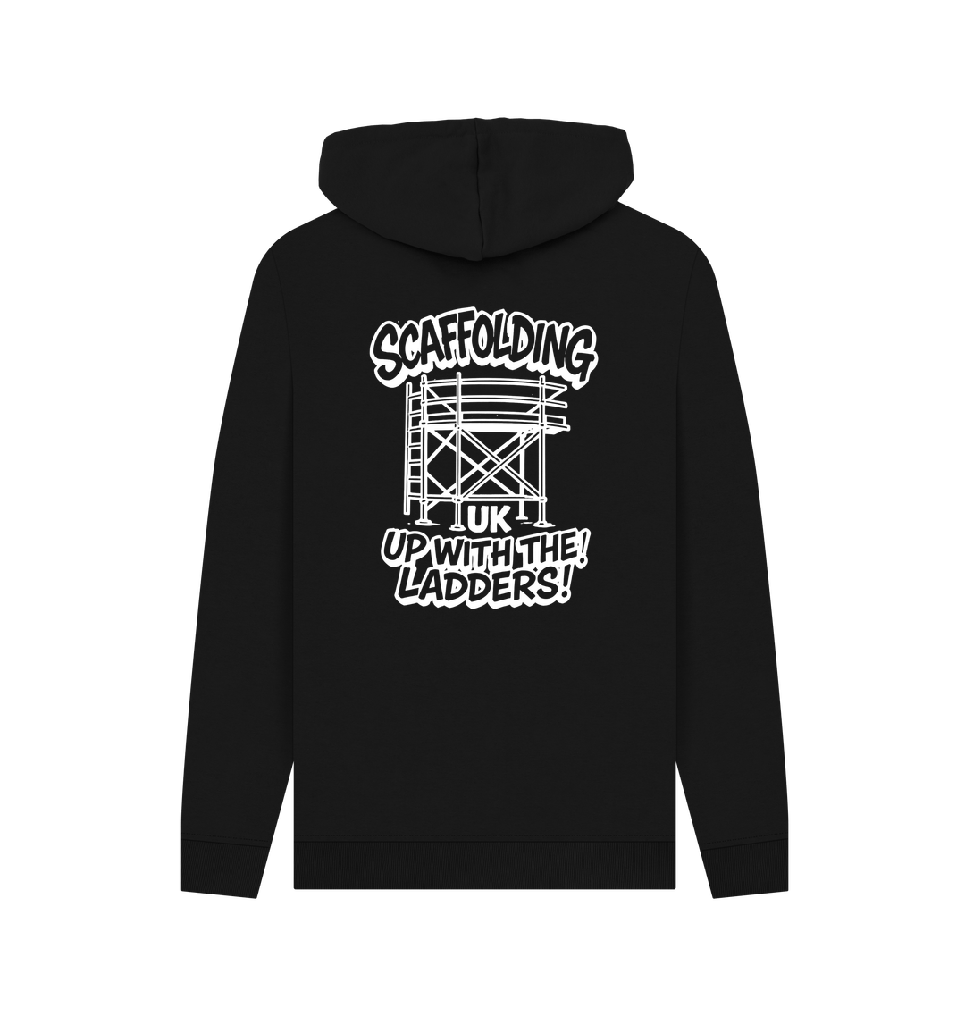 Black Printed Hoody Back