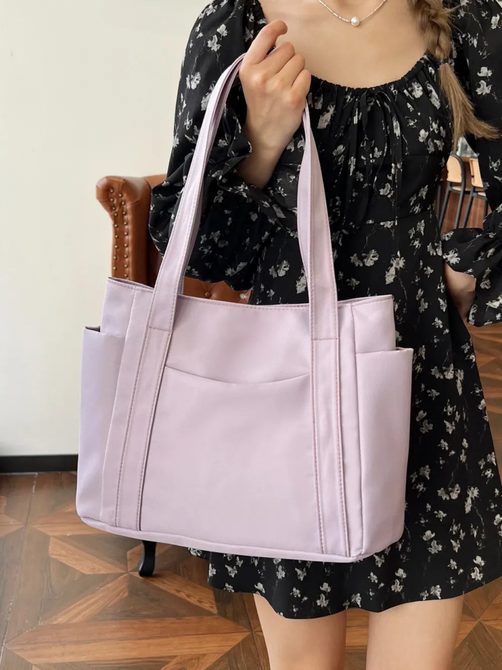Oxford Cloth Tote Bag with Zipper - Premium from Trendsi - Just $19.05! Shop now at Craftklart.store