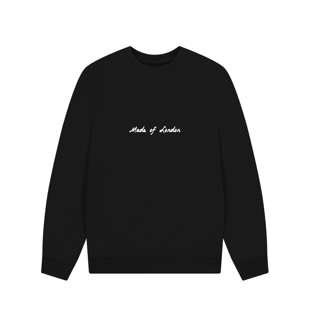 Black Printed Sweater Front