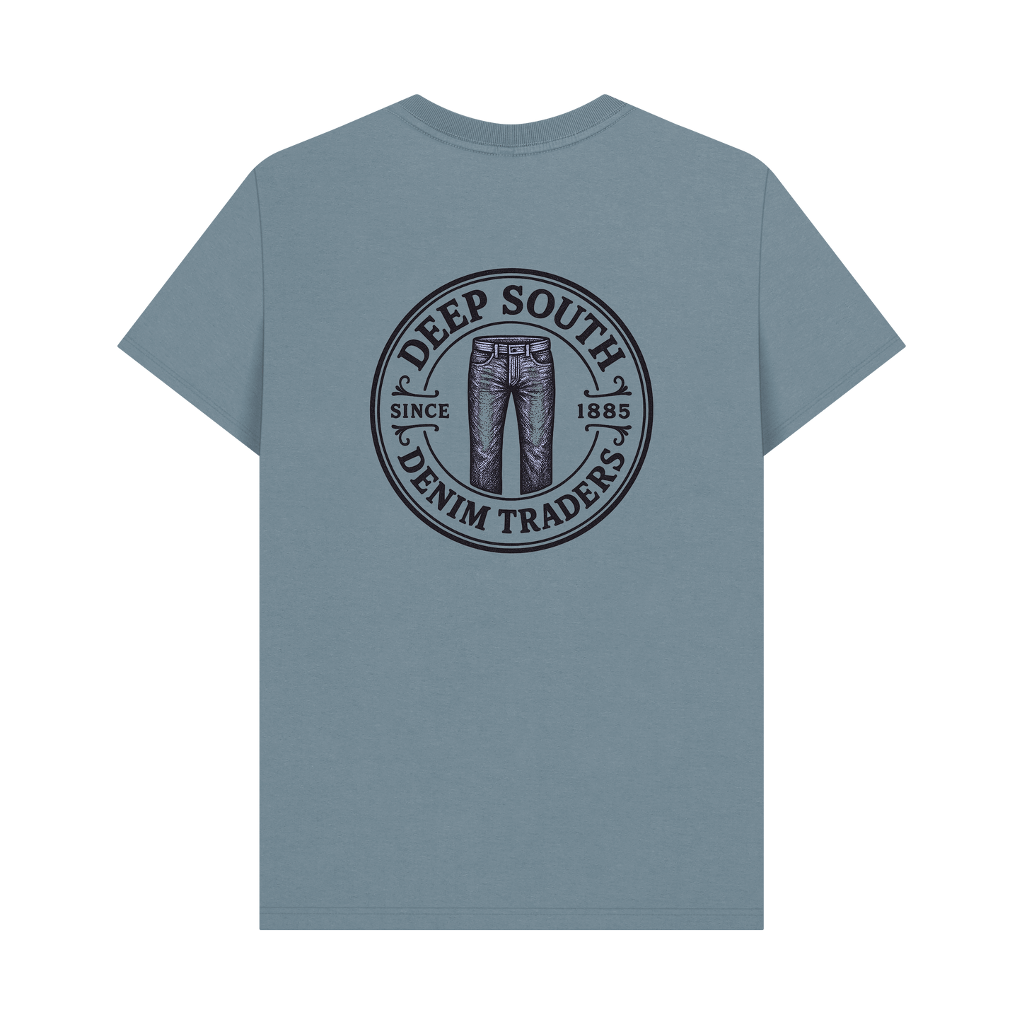 Stone Blue Printed T-shirt Back