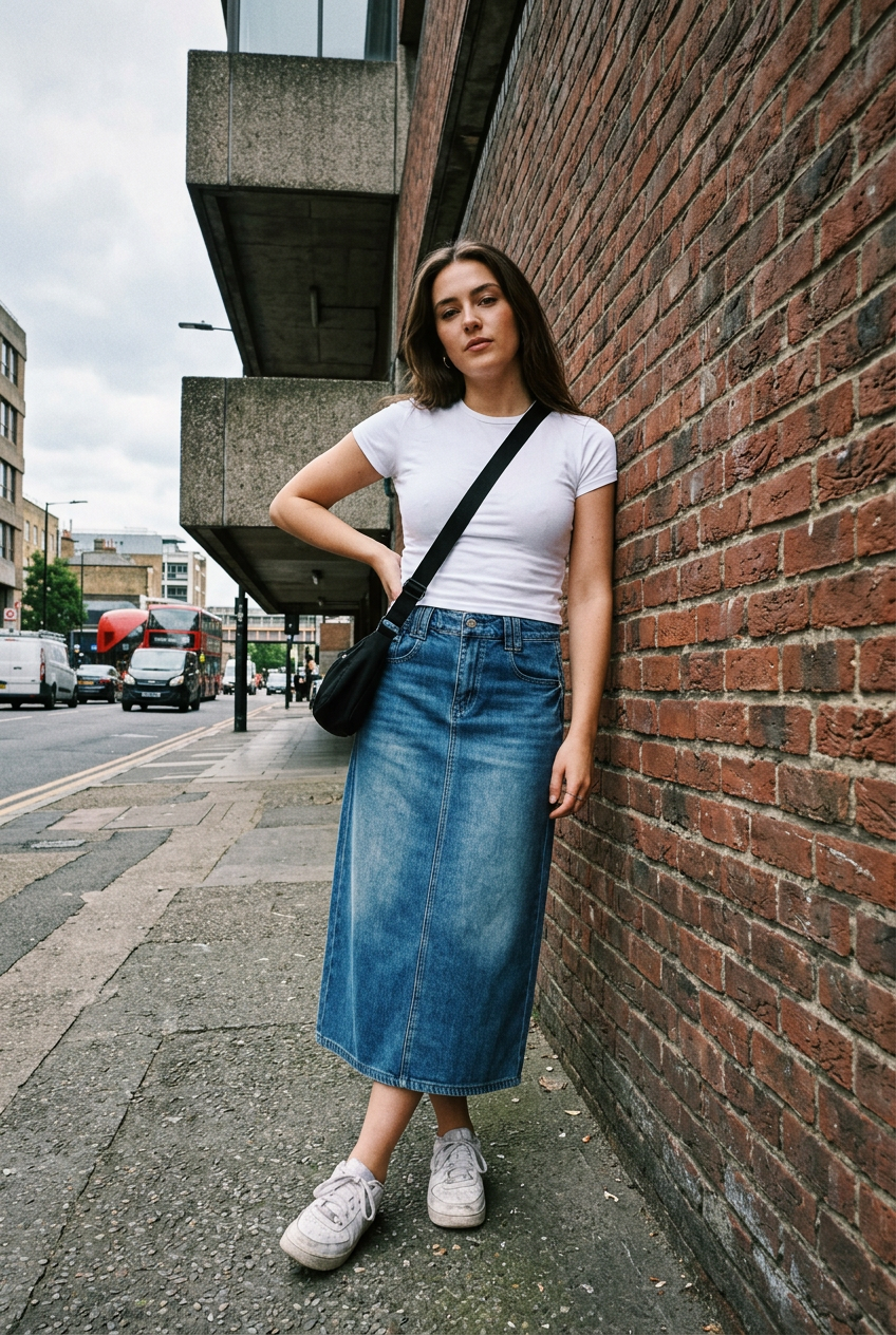 Urban K Washed Denim Skirt