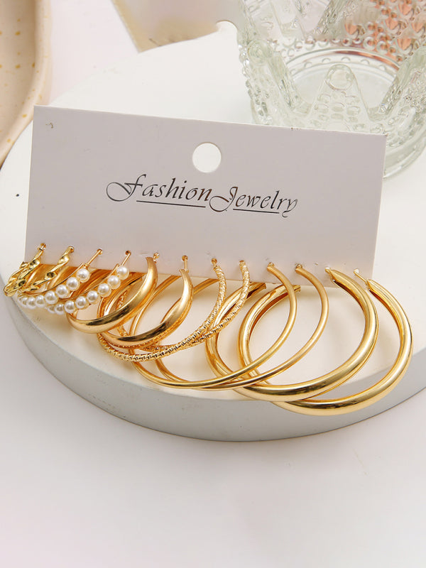 Metal Earrings Square Geometric Earrings Retro Earrings Set 6 Pieces - Premium Earings from kakaclo - Just $5.40! Shop now at Craftklart.store