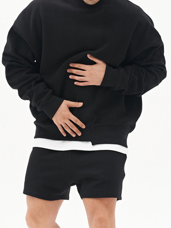 Men's Knitted Stitching Solid Color Casual Crew Neck Sweatshirt - Premium Sweatshirt from Craftklart.store - Just $18.78! Shop now at Craftklart.store