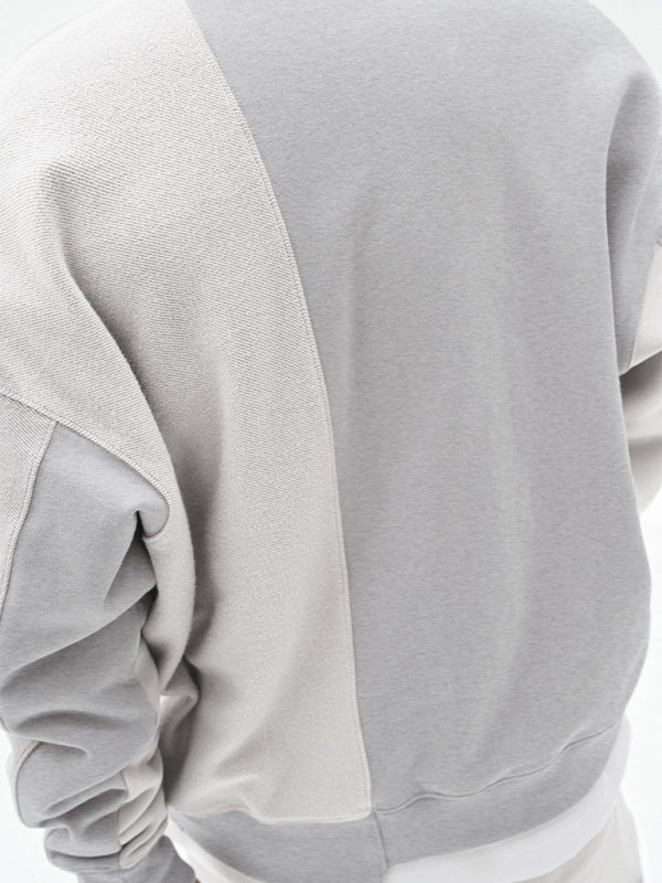 Men's Knitted Stitching Solid Color Casual Crew Neck Sweatshirt - Premium Sweatshirt from Craftklart.store - Just $18.78! Shop now at Craftklart.store