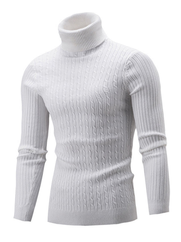 Men's Turtleneck Casual Tight Stretch Sweater