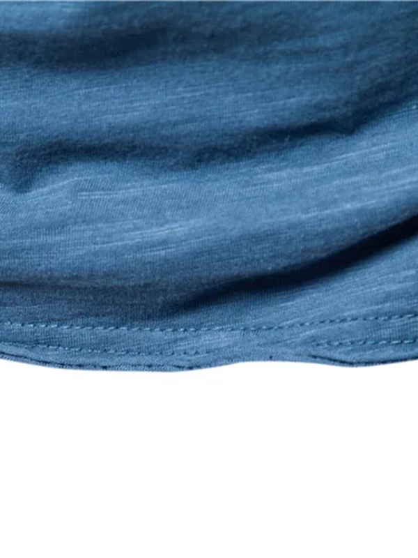 Men's New Solid Color Slub Cotton Round Neck Short Sleeve T-Shirt - Craftklart.store